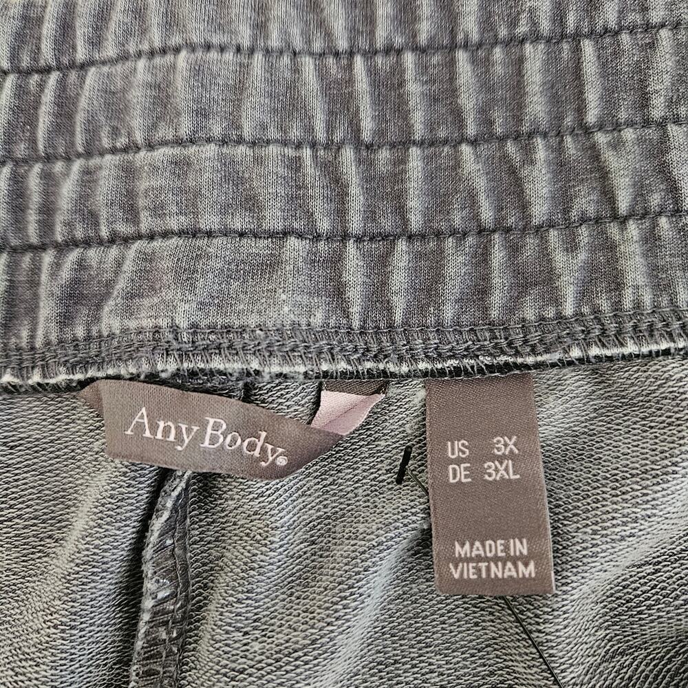 AnyBody Beach Wash French Terry Solid Cropped Pant Gray 3X NWT - Picture 4 of 9